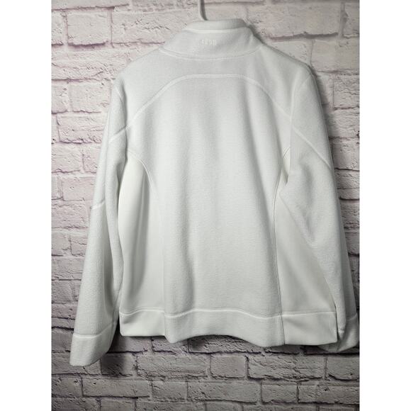 IZOD Women's White Full Zip Jacket Size XL Long Sleeve Warm Pockets - Picture 6 of 8